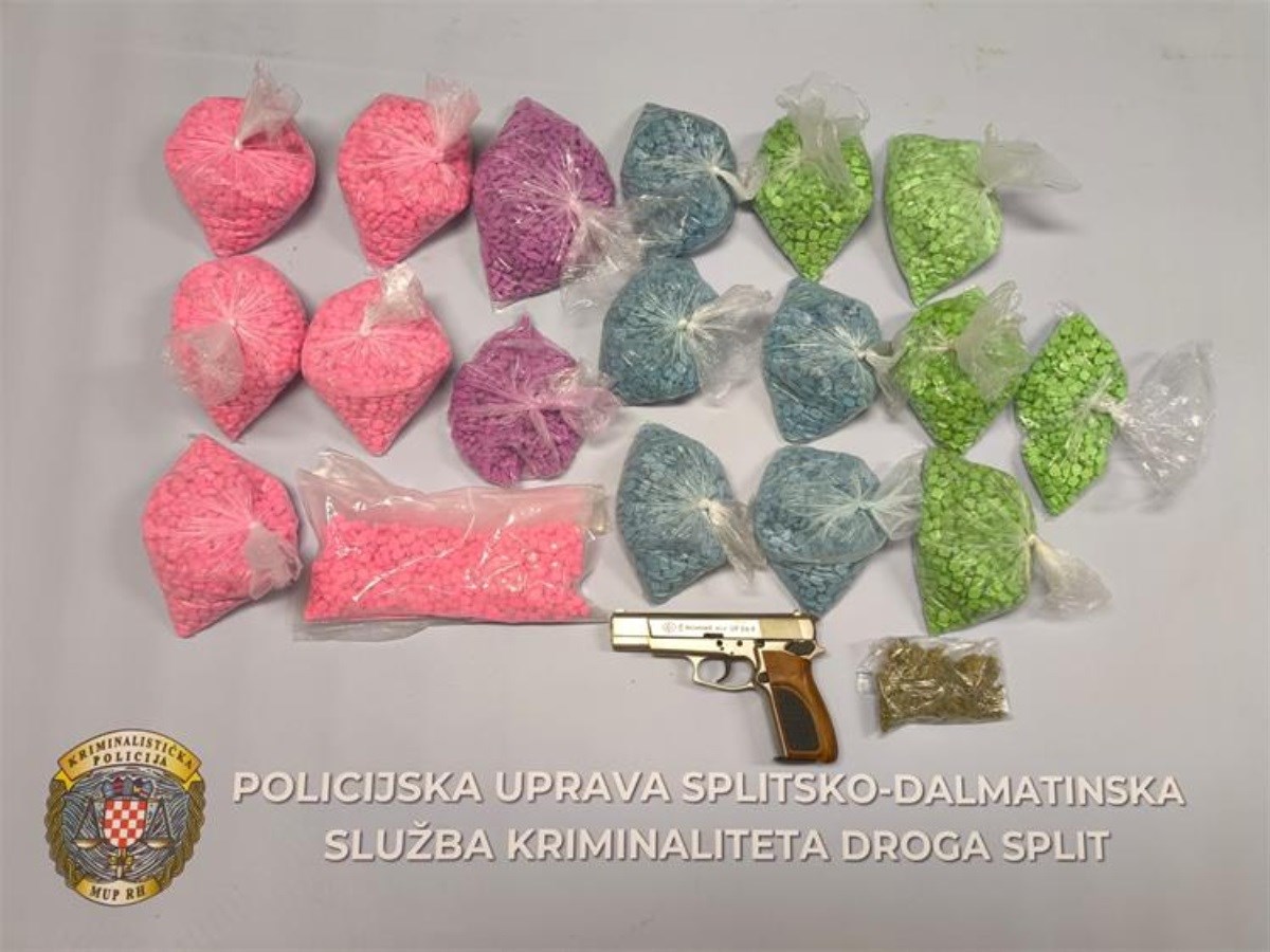 U Splitu uhićen Nijemac, oduzeli mu gotovo 17.000 tableta ectasyja