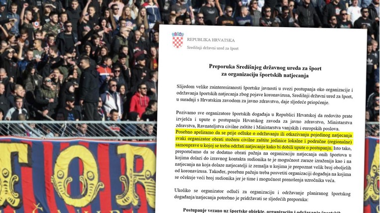 Vlada izdala upute za odgodu utakmica u Hrvatskoj: "Pripremite izvanredne mjere"