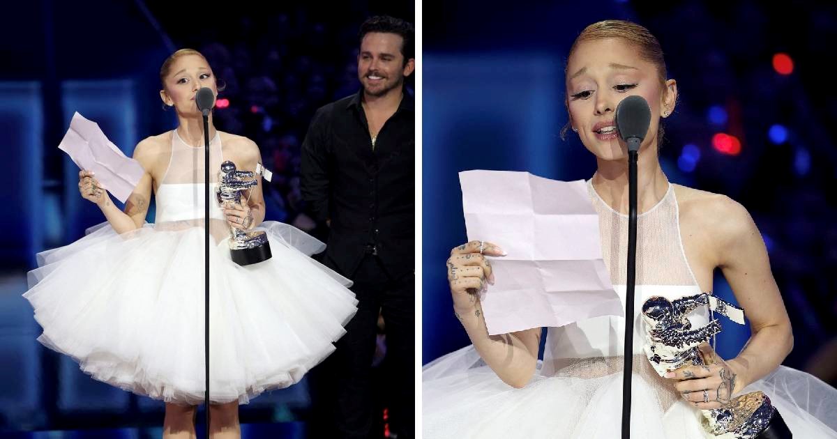 Ariana Grande jedva dohvatila mikrofon nakon osvajanja VMA nagrade