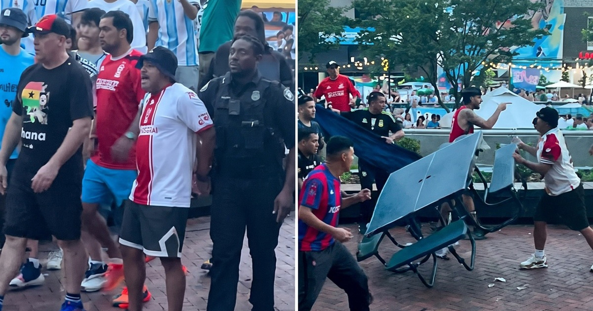 Letjele boce, klupe i stolovi. Pogledajte sukob između navijača Argentine