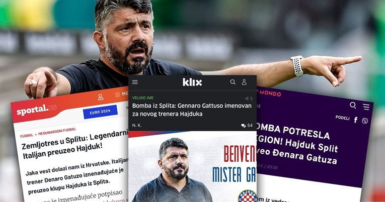 Potres. Bomba. To je u naslovima u regiji o Gattusu u Hajduku