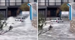 VIDEO More nosilo parkirani automobil u Splitu