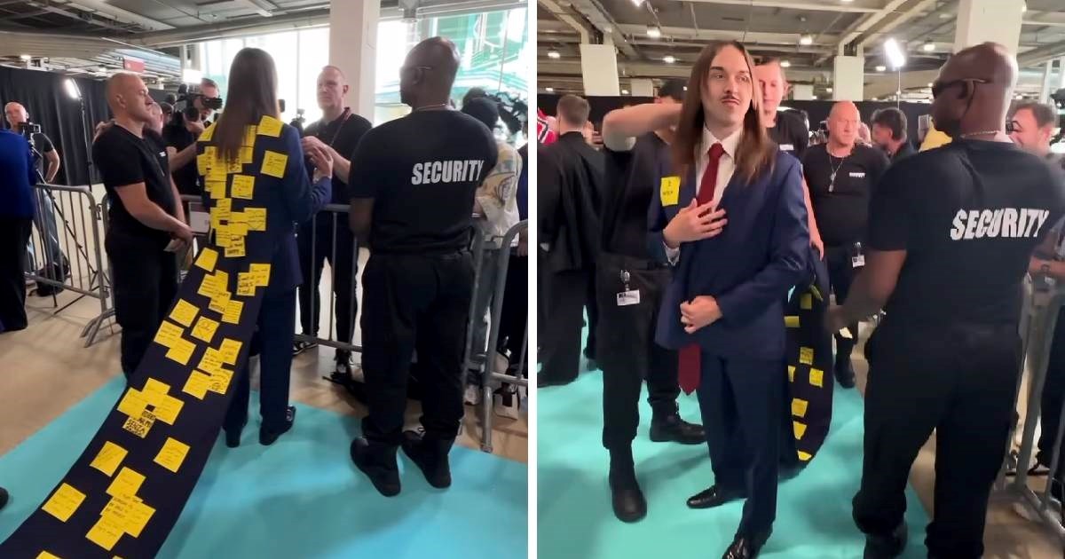 Predstavnik Estonije na sebi nosio papirić s natpisom "Pumpaj"