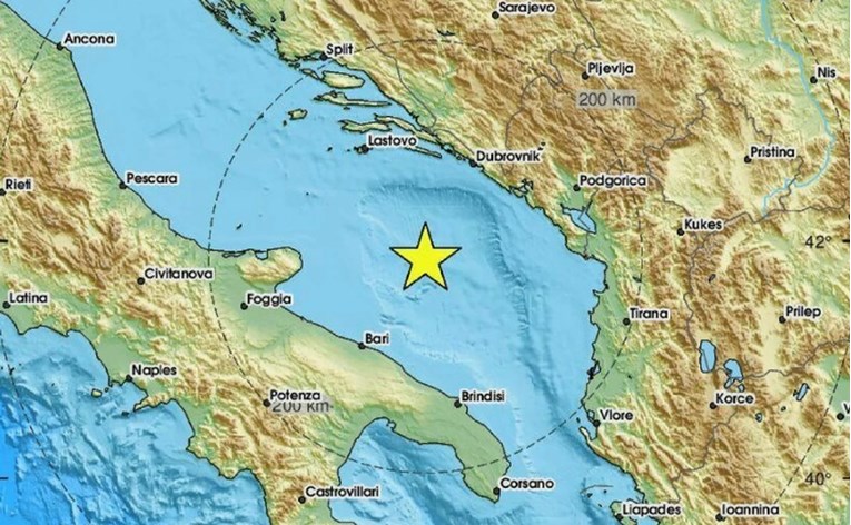 Potres jačine 4.9 u Jadranu, osjetio se na jugu Hrvatske