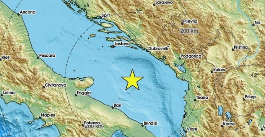 Potres jačine 4.9 u Jadranskom moru, osjetio se na jugu Hrvatske