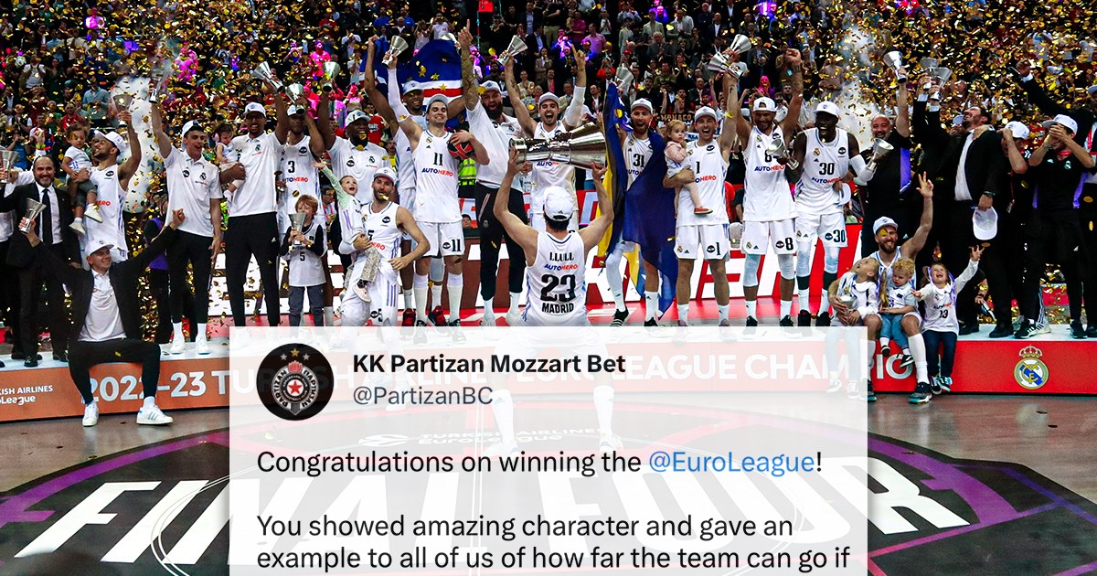 Partizan čestitao Realu na tituli, navijači bijesni: "Kako vas nije sramota?"