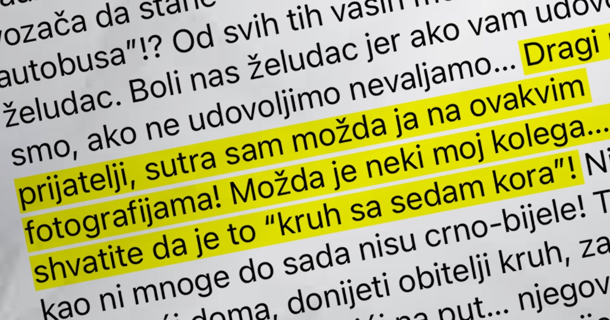 Širi se status vozača autobusa: Sutra sam možda ja na ovakvim fotografijama