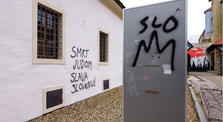 Na sinagogi u Mariboru grafit "Židovi su zlo svijeta"