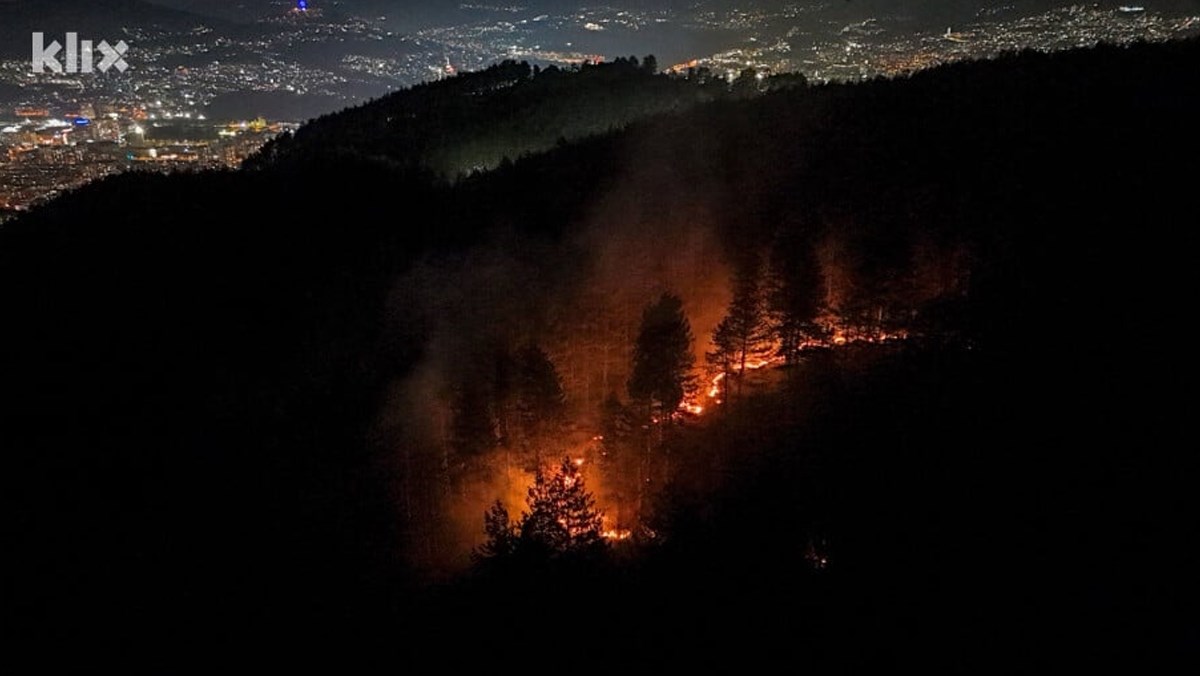 Veliki požar iznad Sarajeva