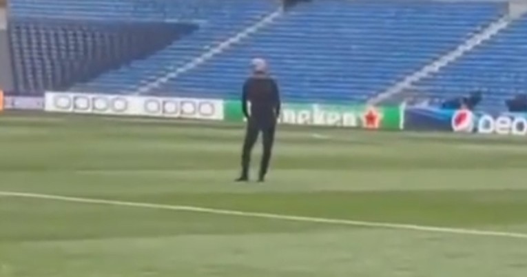 VIDEO Ovo je Guardiola dva sata prije utakmice s Realom. Potpuno sam luta terenom