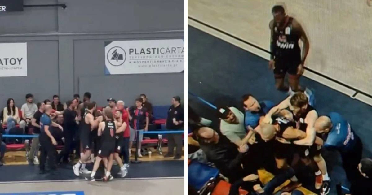 VIDEO Bivši NBA igrač nasrnuo na navijača u Grčkoj. Obojica su izbačeni s parketa