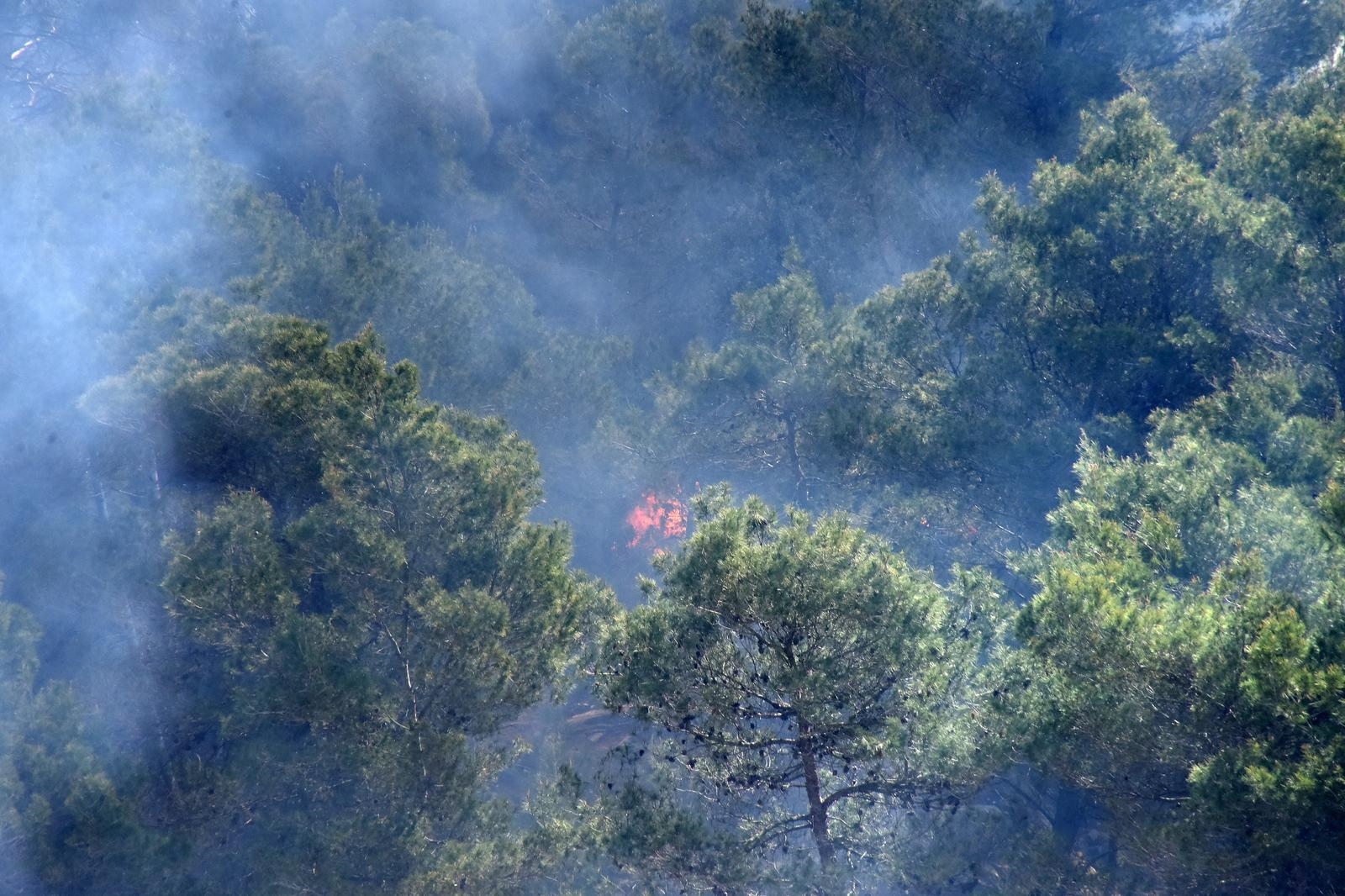 Kanaderi dolaze u Žrnovnicu gasiti požar, vatrogasci cijelu noć dežurali