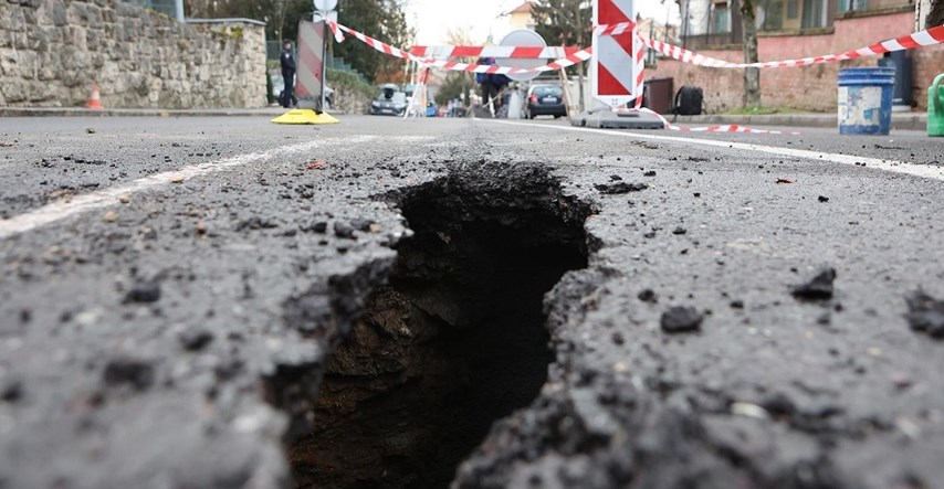 VIDEO Na cesti u Zagrebu otvorila se velika rupa, pogledajte