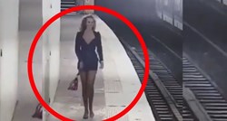 Bizarne snimke s nadzorne kamere: Atraktivna plavuša opustila se u javnosti