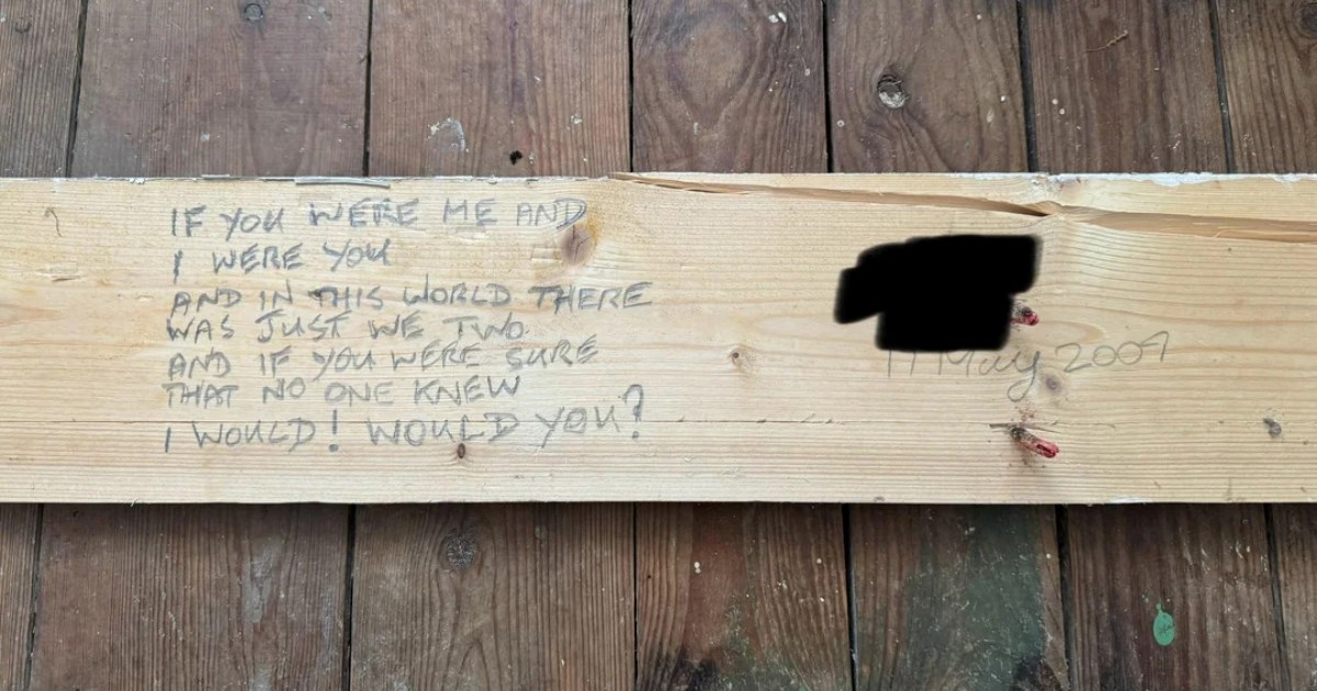 Preuređivao kuću pa otkrio bizarnu poruku staru gotovo 20 godina