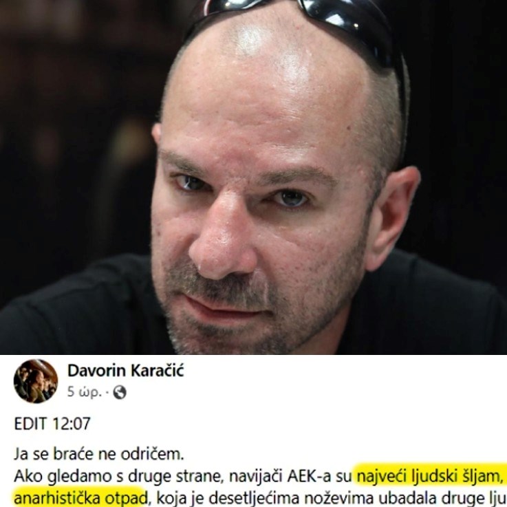 Thompsonov odvjetnik: Navijači AEK-a su najveći šljam, narkomanski ljevičarski otpad