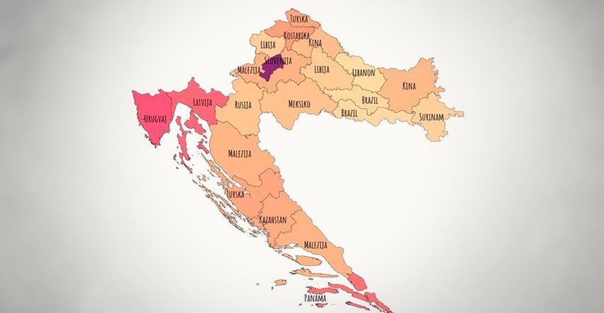 Pogledajte kartu: Dijelovi Hrvatske su razvijeni kao Libanon, dijelovi kao Slovenija