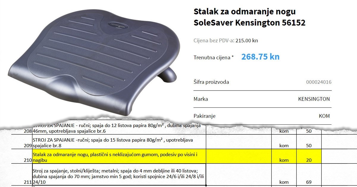 Javili se iz Hrvatskih šuma. Kažu da 20 njihovih zaposlenika želi stalak za noge