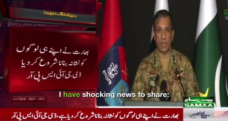 Glasnogovornik vojske Pakistana: Šokantne vijesti, Indija je raketama pogodila Indiju