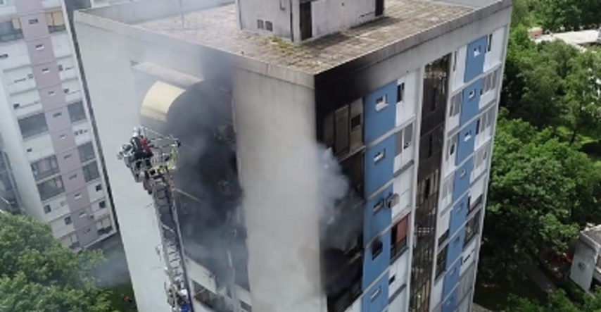 VIDEO Vatrogasci objavili snimku spašavanja iz zapaljene zgrade u Zagrebu