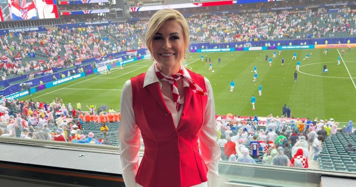 Kolinda je na stadionu 😄
