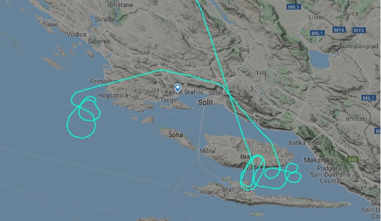 Pogledajte kako su avioni kružili nad Dalmacijom, ne mogu sletjeti zbog oluje