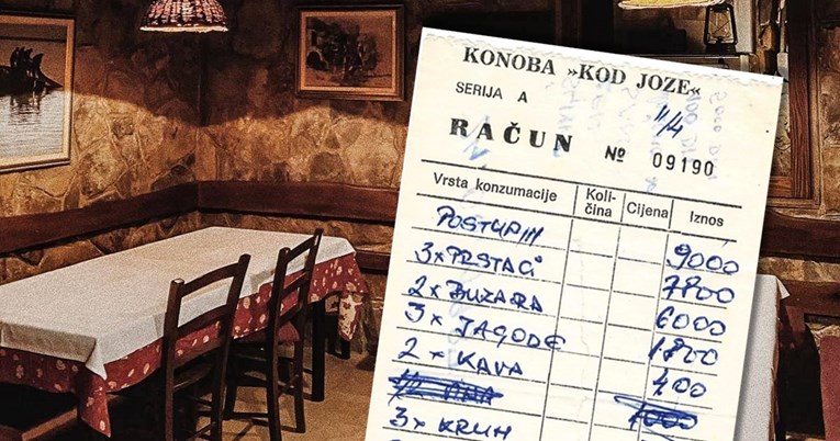 Splitska konoba objavila račun iz 1987., pogledajte što se jelo i po kojoj cijeni