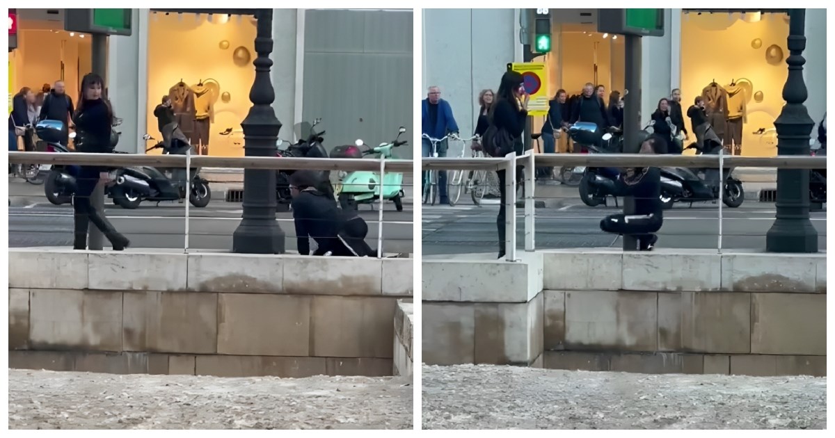VIDEO Prolaznike u Valenciji šokirao prizor: Cura prošetala dečka na povodcu