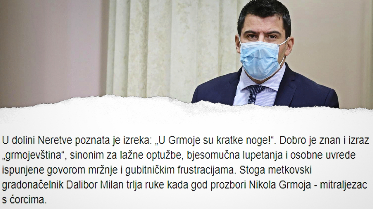 HDZ: Isfrustrirani gubitnik Grmoja je mitraljez s ćorcima