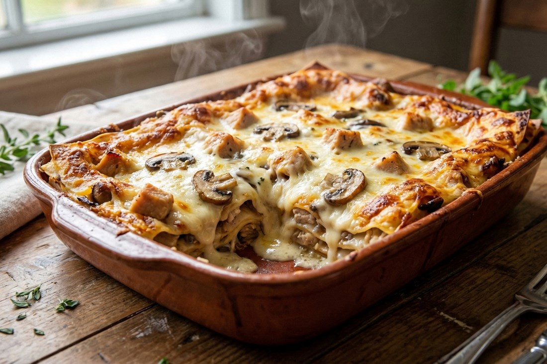 Kremaste lazanje s puretinom i šampinjonima. Malo drugačije, a jednako sočne i ukusne