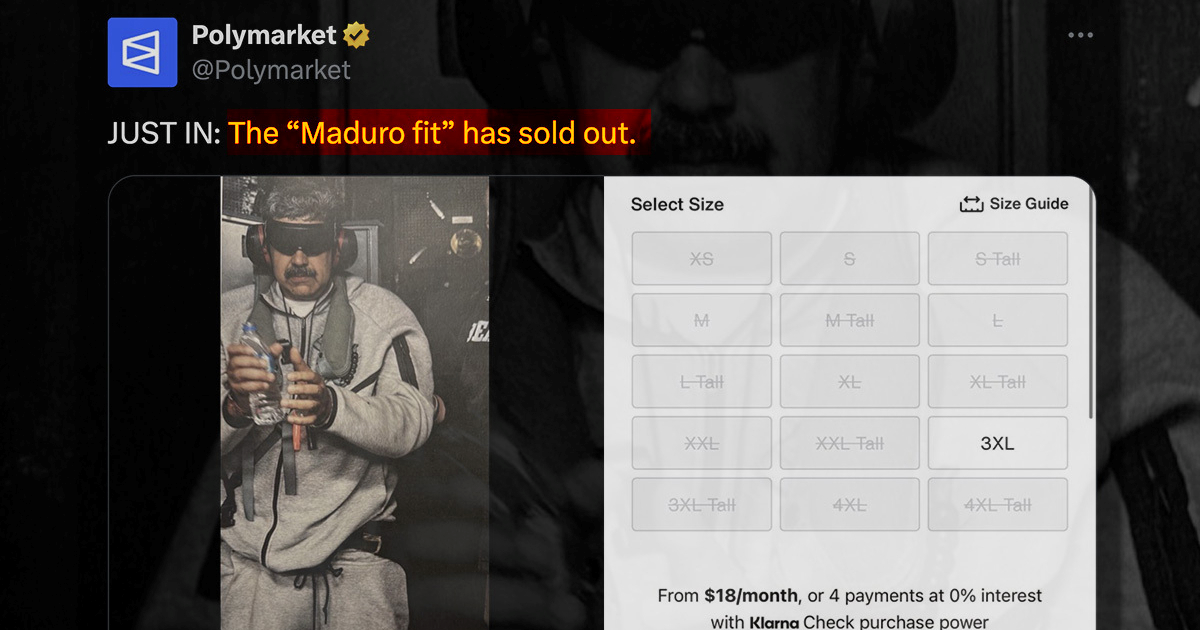 Nikeova trenirka se rasprodala nakon uhićenja Madura