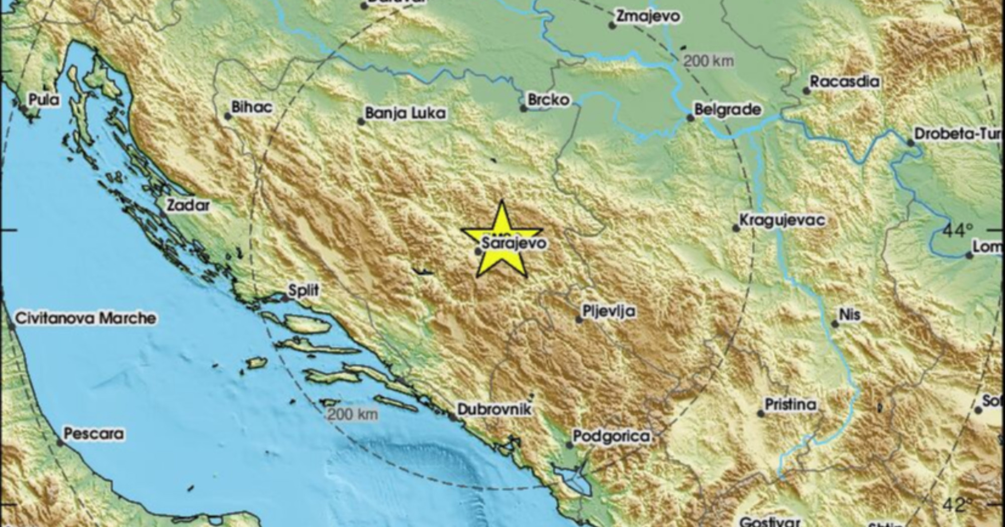 Potres jačine 3 po Richteru pogodio šire područje Sarajeva