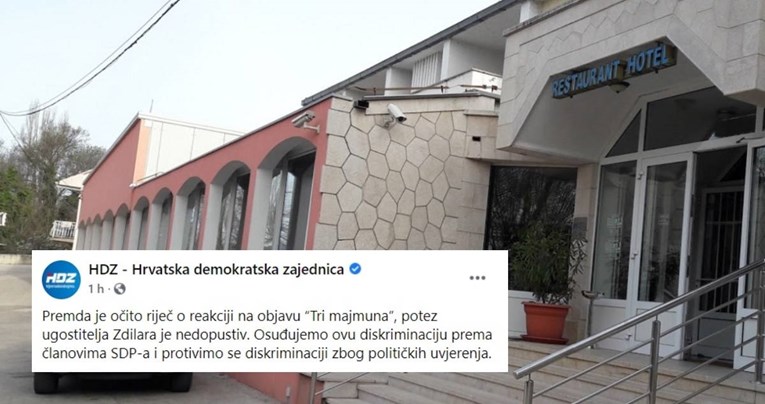 HDZ o restoranu koji brani ulaz Bauku i Staziću: Osuđujemo takvu diskriminaciju
