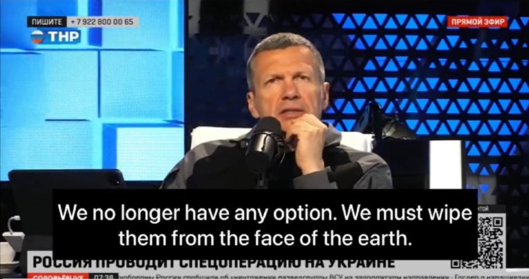 VIDEO Putinov propagandist: Nemamo više opcija. Moramo ih izbrisati s lica Zemlje