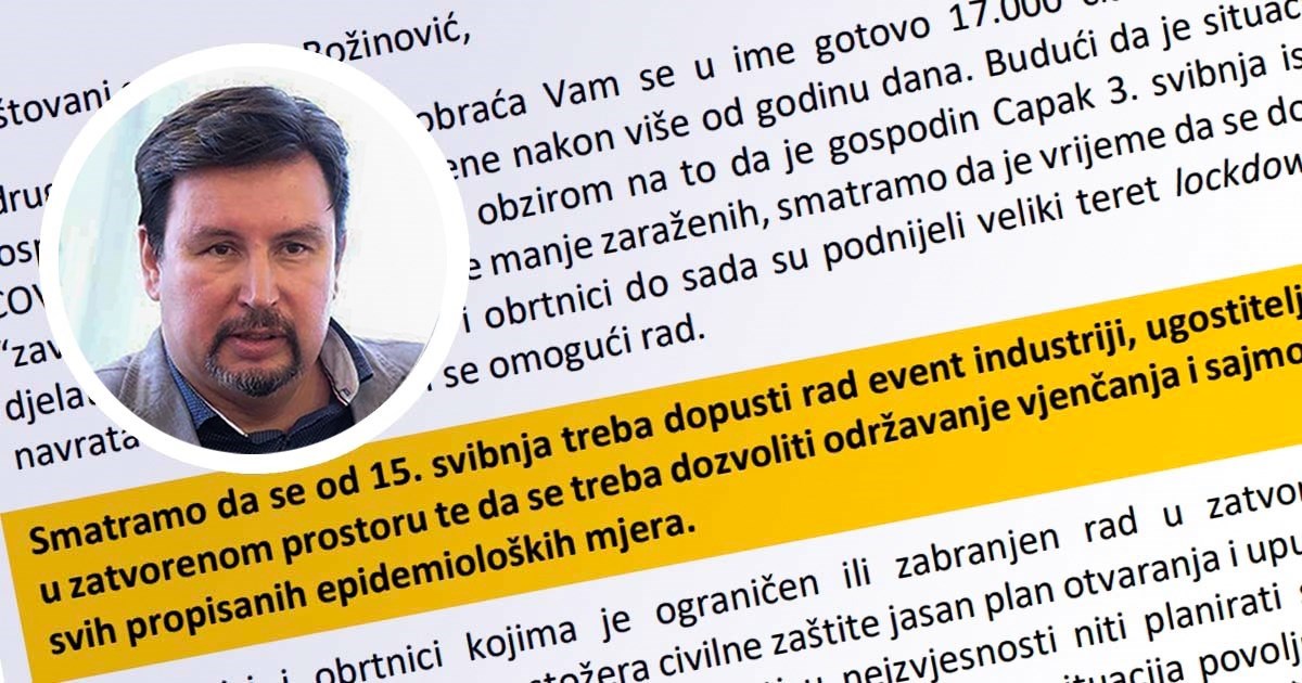 Glas poduzetnika: Capak kaže da je završen treći val, tražimo otvaranje svega