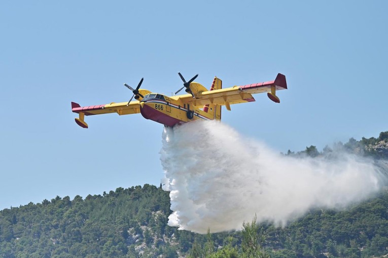 Požar kod Makarske. Gasilo ga 37 vatrogasaca i 2 kanadera