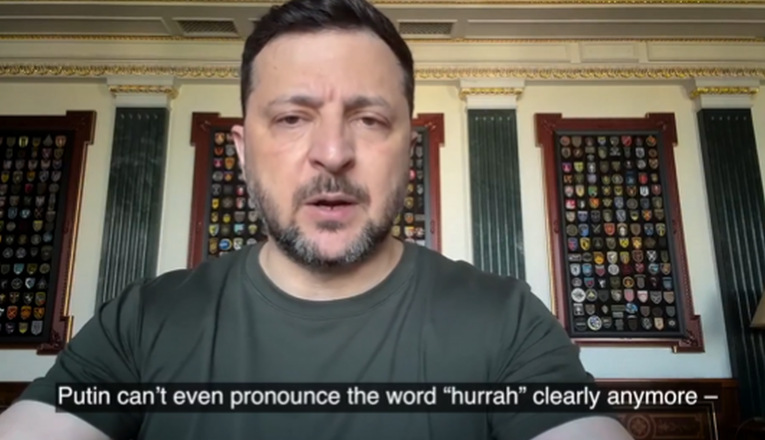 VIDEO Snimka Putina postala viralna. Zelenski: Više ne može ni "ura" izgovoriti