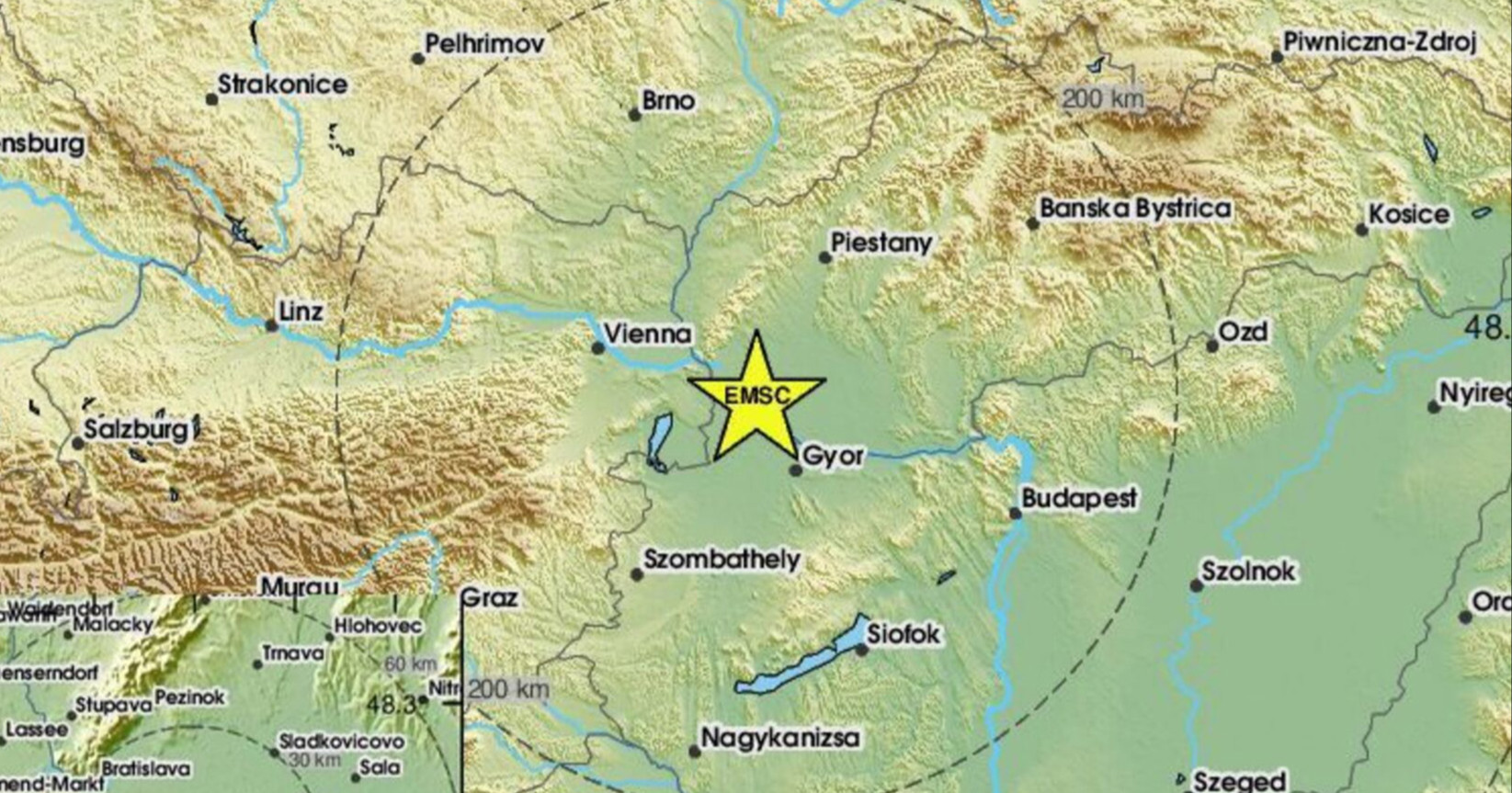Potres magnitude 4.2 pogodio Slovačku