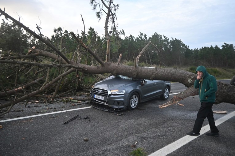 Oluja poharala Portugal. Stotine tisuća bez struje, stabla padala na aute...
