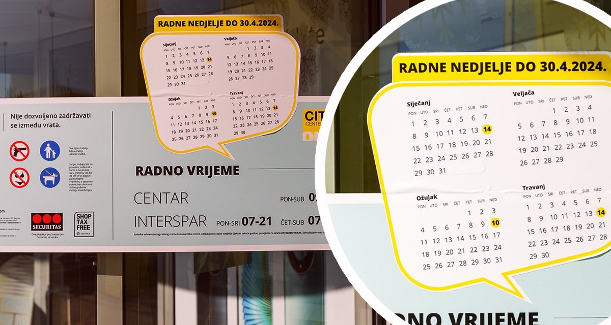 Nedjelja je. Evo kamo danas možete u kupovinu