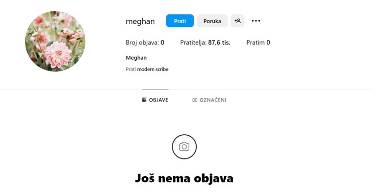 Instagram profil nepoznate osobe bez ijedne slike zapratilo 87 tisuća ljudi