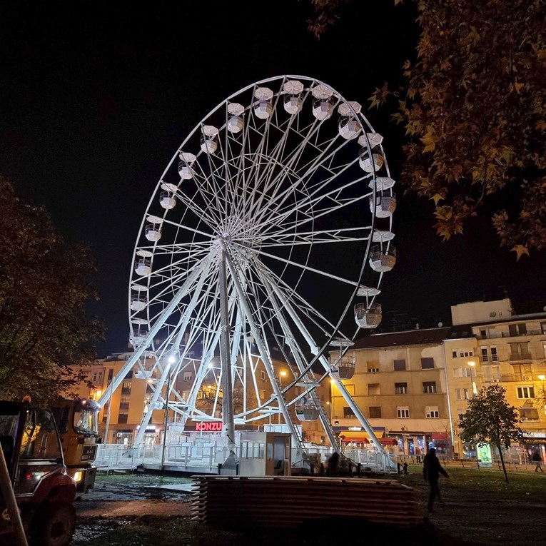 Panoramski kotač u Zagrebu visok 36 metara još nije u funkciji