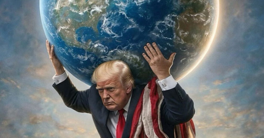 Trump objavio novu AI sliku. Nosi Zemlju na ramenima