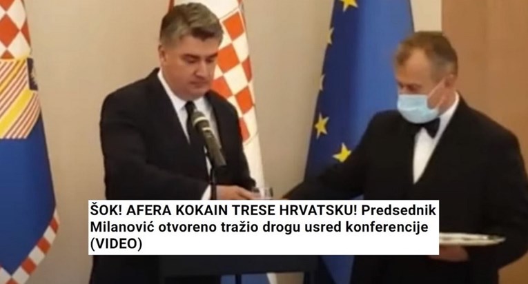 Naslov u Srbiji: Afera Kokain! Milanović tražio drogu usred konferencije