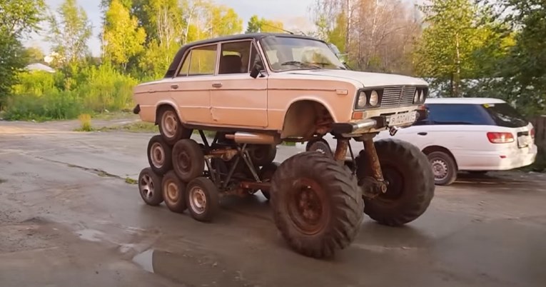 VIDEO Najluđa Lada je čudovište s 14 kotača i dizelašem na benzin