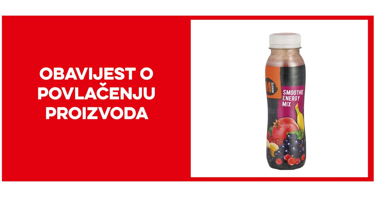 Opozvan još jedan smoothie. "Vratite ga ako ste ga kupili"