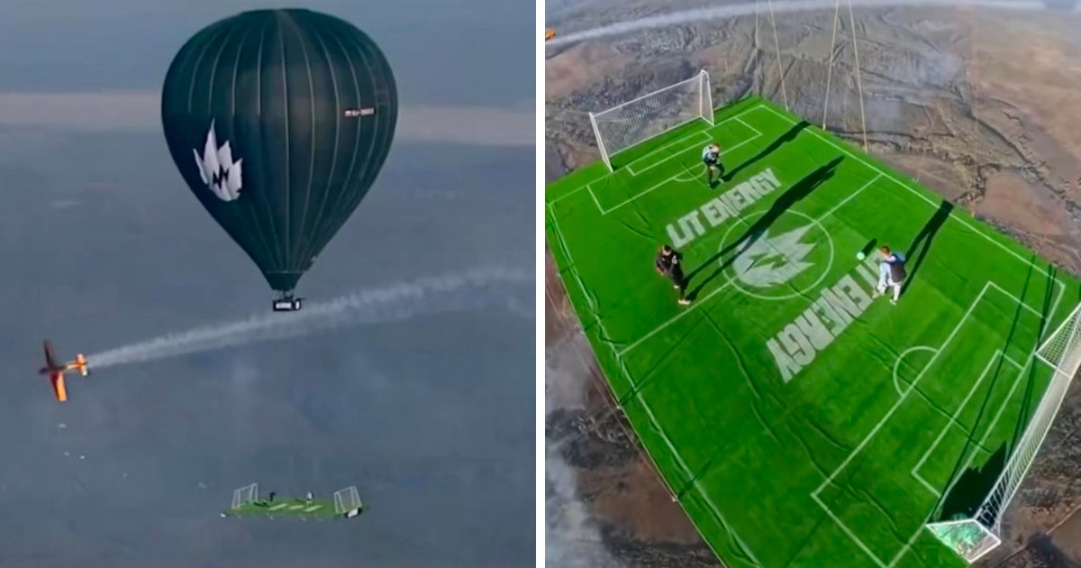 VIDEO Postavljen svjetski rekord. Nogometna utakmica na 1800 metara od zemlje