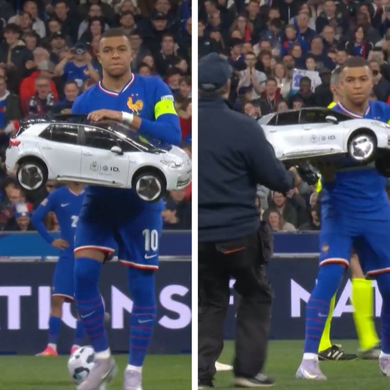 VIDEO Ljudi se sprdaju zbog pokvarenog autića na utakmici Hrvatske i Francuske