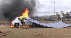 VIDEO Hoće li se požari na električnim automobilima ovako gasiti?