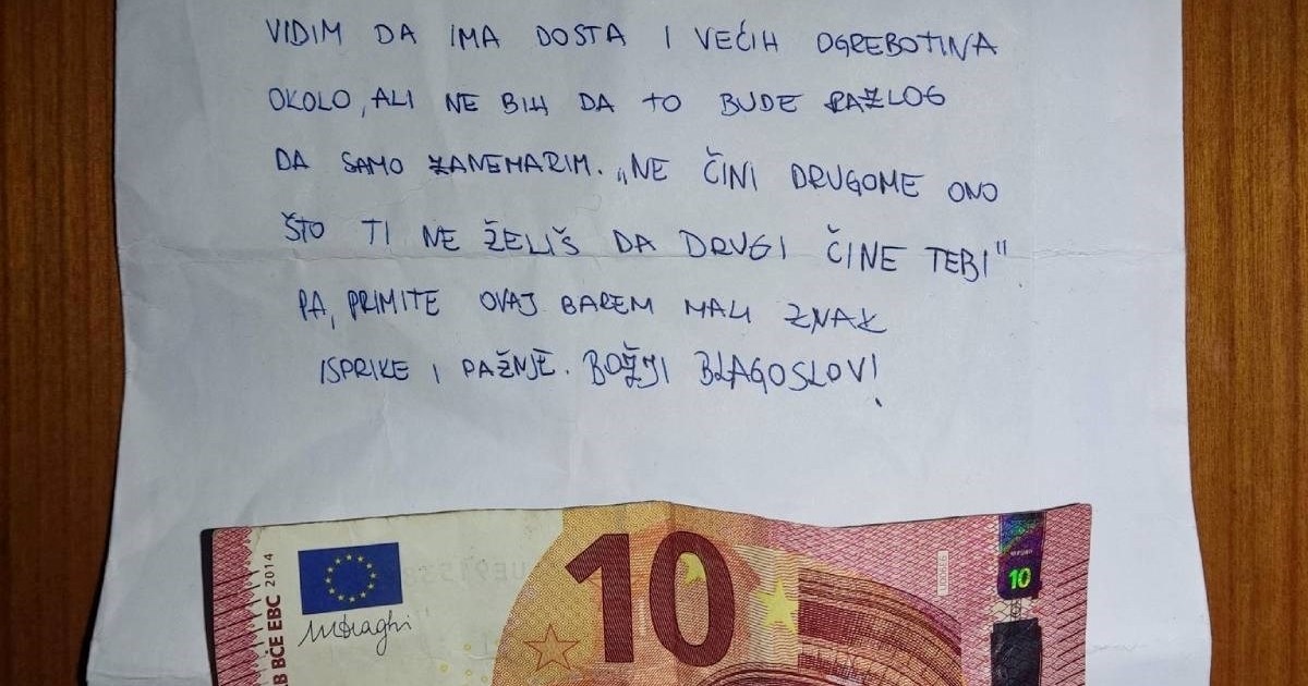 "Ima dobrih ljudi": Ogrebao auto u Zagrebu pa u znak isprike ostavio poruku i 10 eura